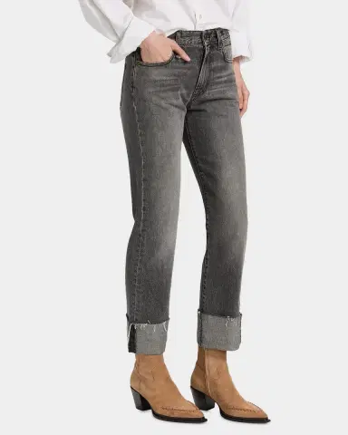 R13 Romeo Cuffed-Hem Straight-Leg Jeans | Thumbnail 7