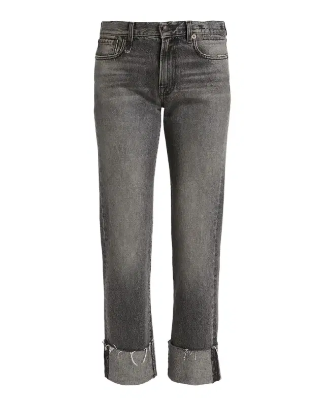 R13 Romeo Cuffed-Hem Straight-Leg Jeans