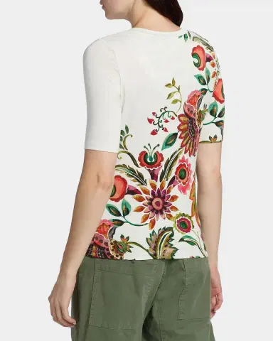 Johnny Was Janie Floral Fitted T-Shirt | Thumbnail 3 Johnny Was Janie Floral Fitted T-Shirt | Thumbnail 3