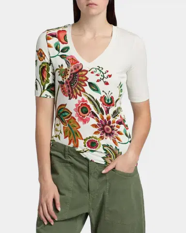Johnny Was Janie Floral Fitted T-Shirt | Thumbnail 4 Johnny Was Janie Floral Fitted T-Shirt | Thumbnail 4