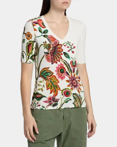 Johnny Was Janie Floral Fitted T-Shirt | Thumbnail 7 Johnny Was Janie Floral Fitted T-Shirt | Thumbnail 7