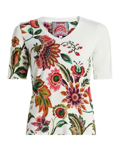 Johnny Was Janie Floral Fitted T-Shirt | Thumbnail 1 Johnny Was Janie Floral Fitted T-Shirt | Thumbnail 1