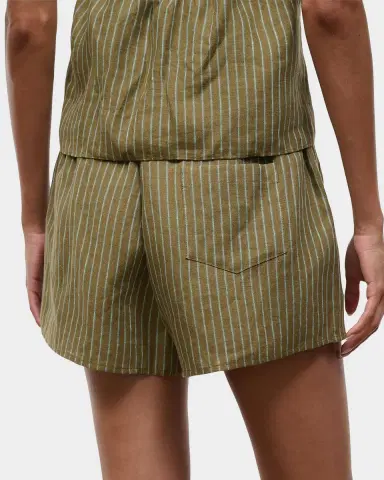 Staud Paddle Striped Linen Shorts | Thumbnail 3 Staud Paddle Striped Linen Shorts | Thumbnail 3