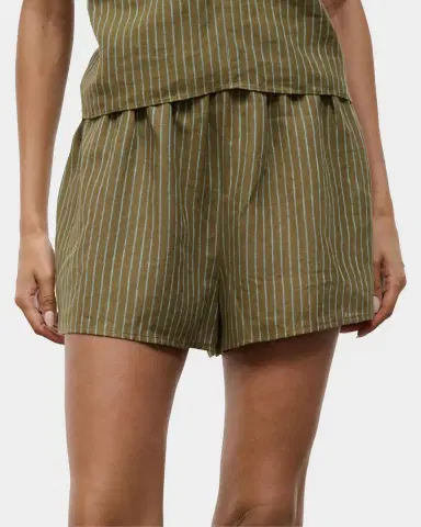 Staud Paddle Striped Linen Shorts | Thumbnail 4 Staud Paddle Striped Linen Shorts | Thumbnail 4