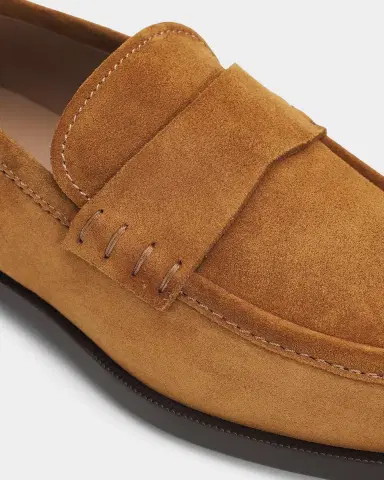 Gianvito Rossi Men's Preppy Suede Penny Loafers | Thumbnail 2 Gianvito Rossi Men's Preppy Suede Penny Loafers | Thumbnail 2