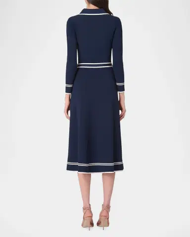 Shoshanna Malia Tie-Waist A-Line Midi Dress | Thumbnail 3
