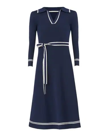 Shoshanna Malia Tie-Waist A-Line Midi Dress | Thumbnail 1