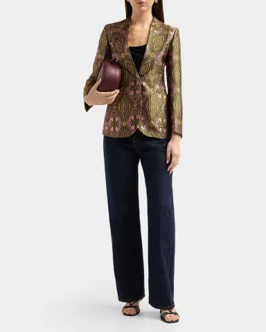 Etro Single-Breasted Jacquard Tailored Jacket | Thumbnail 2
