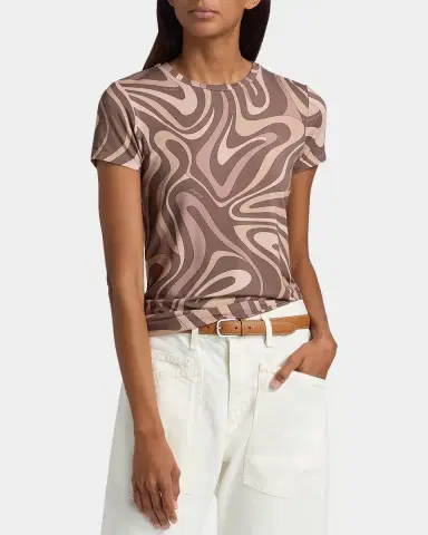 L'Agence Ressi Sepia Swirl T-Shirt | Thumbnail 4