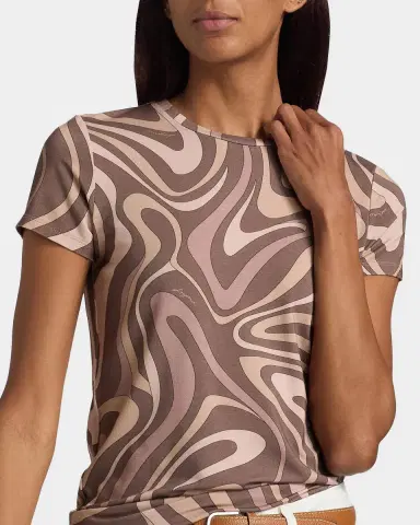 L'Agence Ressi Sepia Swirl T-Shirt | Thumbnail 5