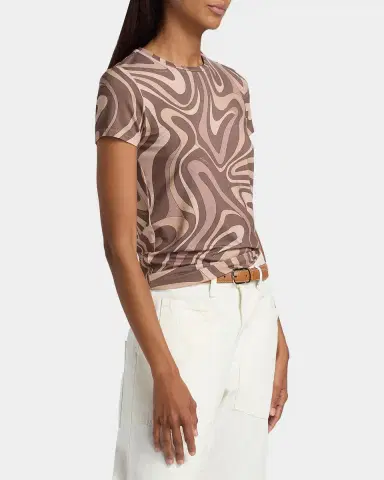 L'Agence Ressi Sepia Swirl T-Shirt | Thumbnail 7