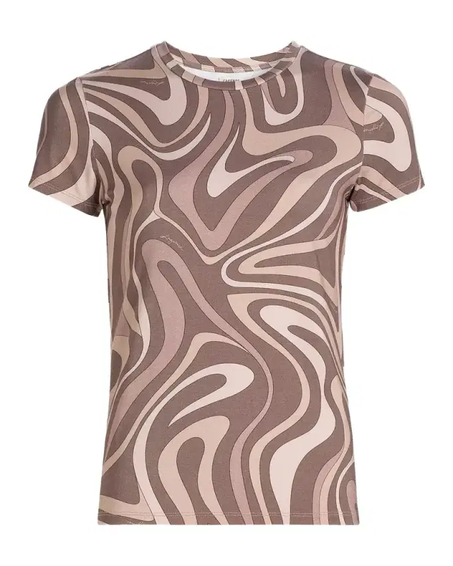 L'Agence Ressi Sepia Swirl T-Shirt