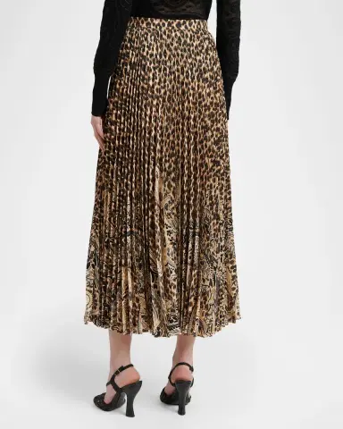 Etro Paisley Leopard-Print Pleated Midi Skirt | Thumbnail 2 Etro Paisley Leopard-Print Pleated Midi Skirt | Thumbnail 2