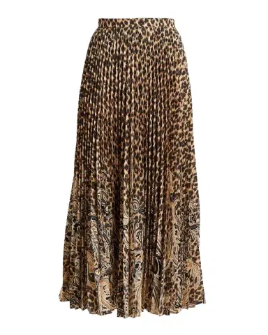 Etro Paisley Leopard-Print Pleated Midi Skirt | Thumbnail 1 Etro Paisley Leopard-Print Pleated Midi Skirt | Thumbnail 1