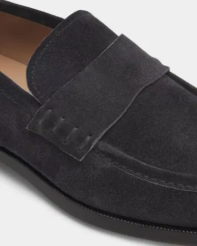 Gianvito Rossi Men's Preppy Suede Penny Loafers | Thumbnail 2