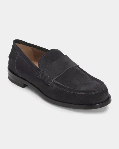 Gianvito Rossi Men's Preppy Suede Penny Loafers | Thumbnail 4