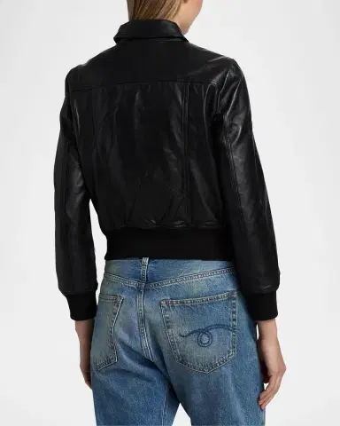 R13 Berlin Leather Bomber Jacket | Thumbnail 3
