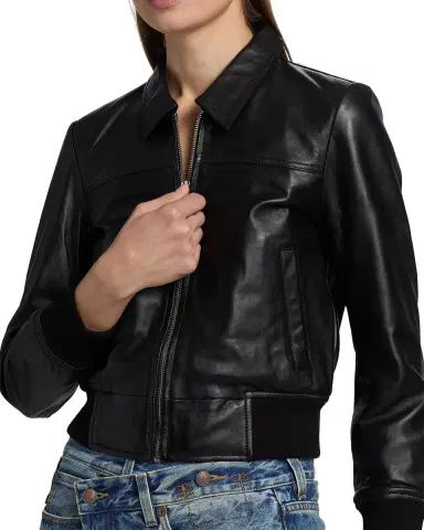 R13 Berlin Leather Bomber Jacket | Thumbnail 5