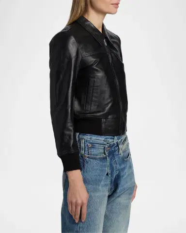 R13 Berlin Leather Bomber Jacket | Thumbnail 7