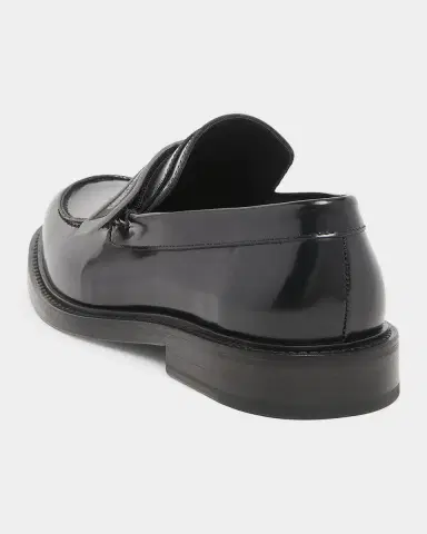 MOSCHINO Men's Logo Leather Slip-On Loafers | Thumbnail 3