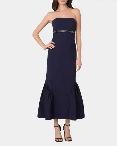 Shoshanna Ashton Cotton Faille Mermaid Midi Dress | Thumbnail 2 Shoshanna Ashton Cotton Faille Mermaid Midi Dress | Thumbnail 2