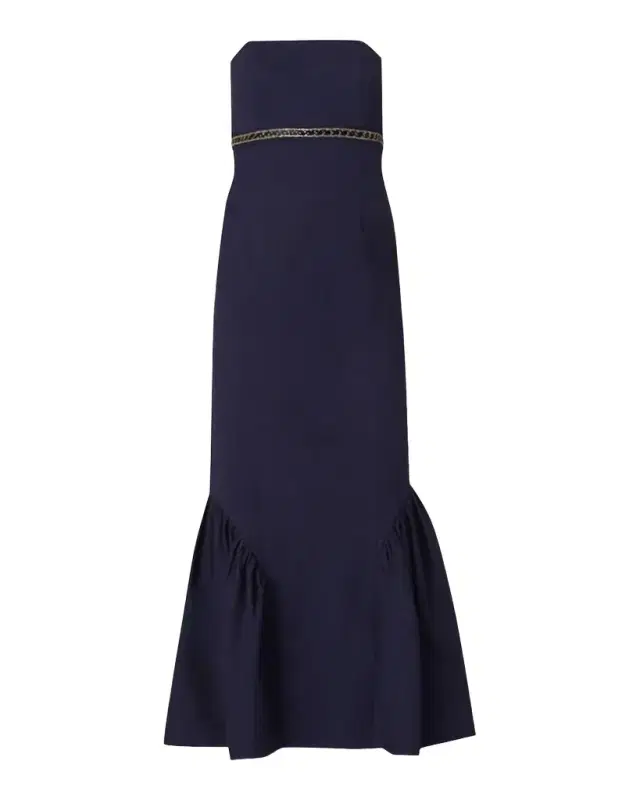 Shoshanna Ashton Cotton Faille Mermaid Midi Dress