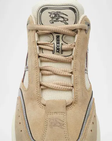 Burberry Men's Eclipse Suede Low-Top Sneakers | Thumbnail 3 Burberry Men's Eclipse Suede Low-Top Sneakers | Thumbnail 3
