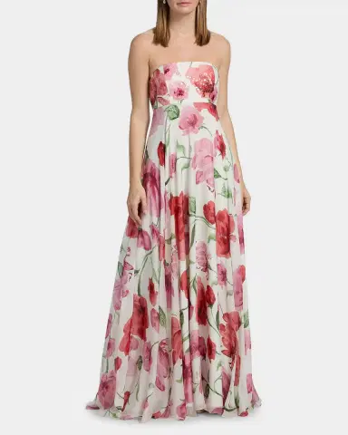 SACHIN & BABI Ames Floral Strapless A-Line Gown | Thumbnail 4 SACHIN & BABI Ames Floral Strapless A-Line Gown | Thumbnail 4