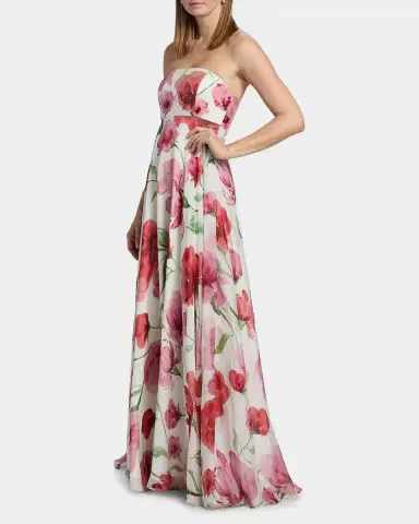 SACHIN & BABI Ames Floral Strapless A-Line Gown | Thumbnail 7 SACHIN & BABI Ames Floral Strapless A-Line Gown | Thumbnail 7
