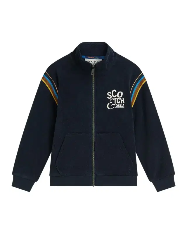 Scotch & Soda Boy 's Striped-Sleeve Towelling Jacket, Size 4-