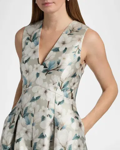 SACHIN & BABI Brooklynne Floral Satin A-Line Gown | Thumbnail 5 SACHIN & BABI Brooklynne Floral Satin A-Line Gown | Thumbnail 5