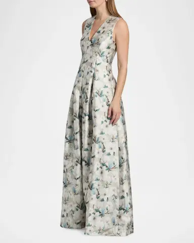 SACHIN & BABI Brooklynne Floral Satin A-Line Gown | Thumbnail 7 SACHIN & BABI Brooklynne Floral Satin A-Line Gown | Thumbnail 7