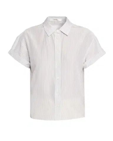 Frame The Boardwalk Striped Cotton-Silk Shirt | Thumbnail 1 Frame The Boardwalk Striped Cotton-Silk Shirt | Thumbnail 1