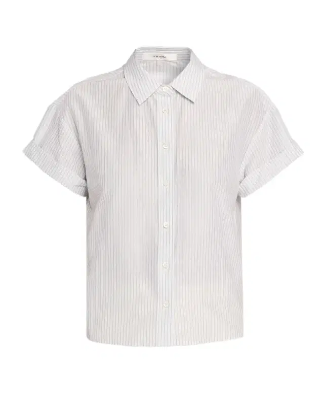 FRAME The Boardwalk Striped Cotton-Silk Shirt