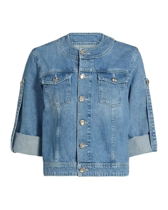 Anouk Denim Button-Front Jacket