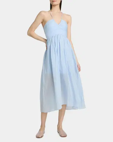A.L.C. Rumi Ruched Midi Dress | Thumbnail 4 A.L.C. Rumi Ruched Midi Dress | Thumbnail 4