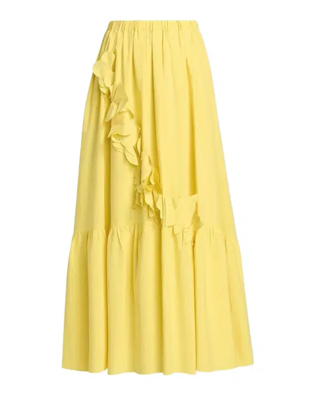 Ramy Brook Bridget Ruffled Cotton-Blend A-Line Maxi Skirt