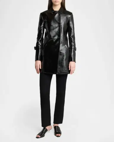 Courrèges Double-Breasted Vinyl Coat | Thumbnail 2 Courrèges Double-Breasted Vinyl Coat | Thumbnail 2