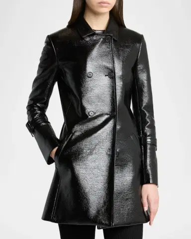 Courrèges Double-Breasted Vinyl Coat | Thumbnail 4 Courrèges Double-Breasted Vinyl Coat | Thumbnail 4
