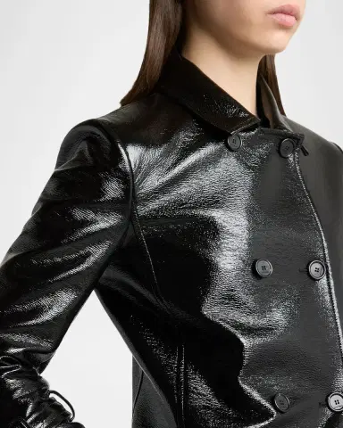 Courrèges Double-Breasted Vinyl Coat | Thumbnail 5 Courrèges Double-Breasted Vinyl Coat | Thumbnail 5