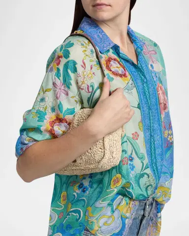 Johnny Was Audrey Printed Silk Shirt | Thumbnail 5