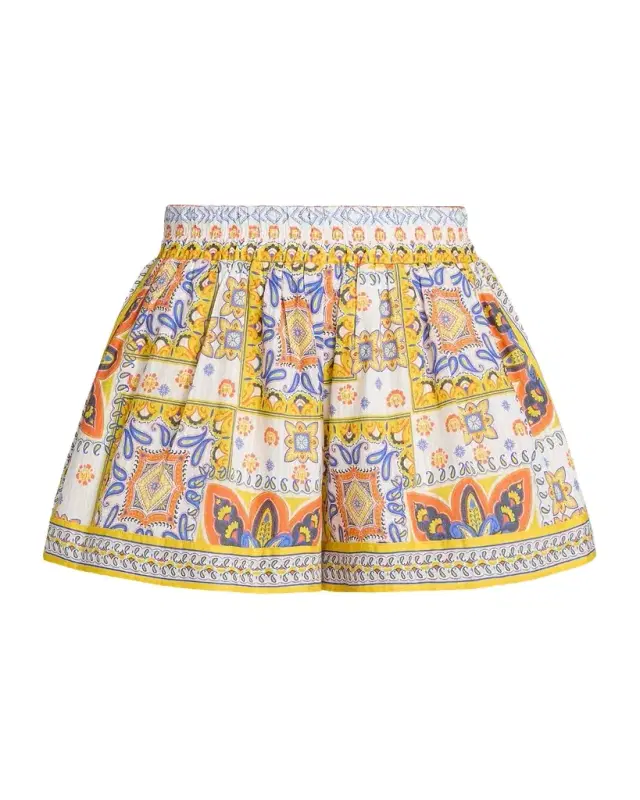 Ramy Brook Angelina Paisley Cotton Shorts