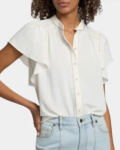 Ramy Brook Aurora Flutter-Sleeve Top | Thumbnail 5 Ramy Brook Aurora Flutter-Sleeve Top | Thumbnail 5