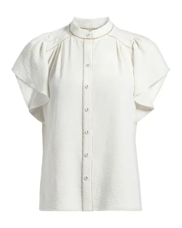 Ramy Brook Aurora Flutter-Sleeve Top