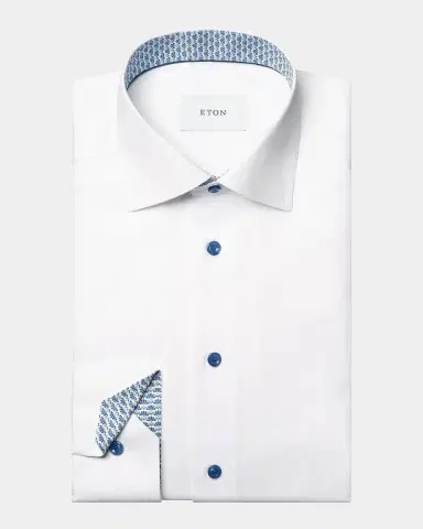 Eton Men 's Signature Floral Twill Contemporary-Fit Shirt | Thumbnail 7