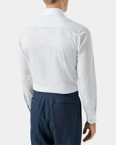 Eton Men 's Elevated Striped Cotton Contemporary-Fit Shirt | Thumbnail 2