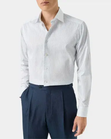 Eton Men 's Elevated Striped Cotton Contemporary-Fit Shirt | Thumbnail 3