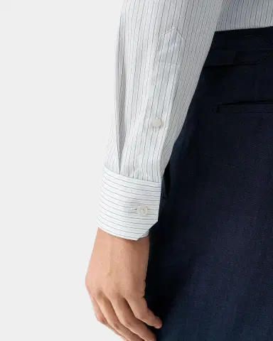 Eton Men 's Elevated Striped Cotton Contemporary-Fit Shirt | Thumbnail 6