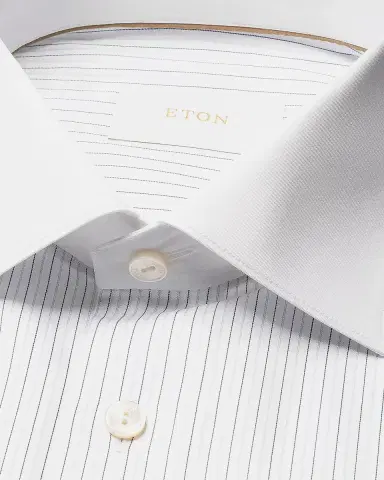 Eton Men 's Elevated Striped Cotton Contemporary-Fit Shirt | Thumbnail 7