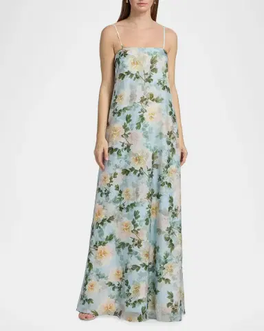 SACHIN BABI Shelby Floral Chiffon Slip Gown | Thumbnail 4
